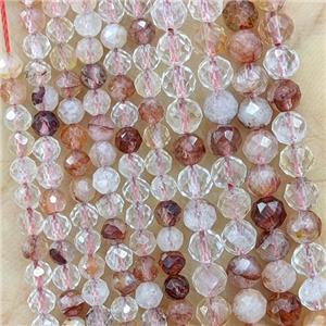 Natural Red Hematoid Quartz Beads Faceted Round, approx 3mm [GB23754-3MM]