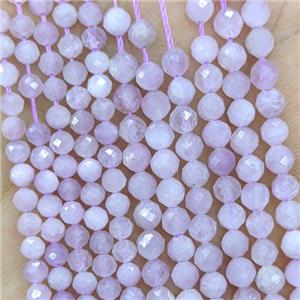 Natural Kunzite Beads Lavender Faceted Round, approx 2mm [GB23757-2MM]
