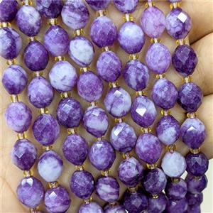Purple Dye Jade Beads Faceted Rice, approx 8-10mm [GB23764]