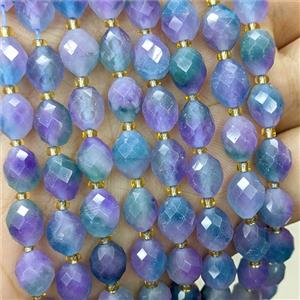 Lavender Dye Jade Beads Faceted Rice Green, approx 8-10mm [GB23769]