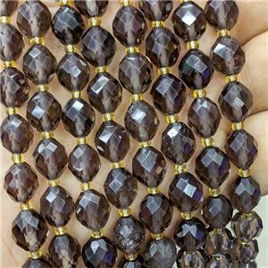 Smoky Quartz Beads Faceted Rice, approx 8-10mm [GB23780]