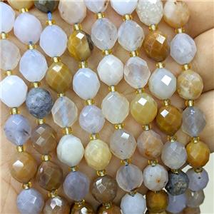 Natural Agate Beads Faceted Rice, approx 8-10mm [GB23783]
