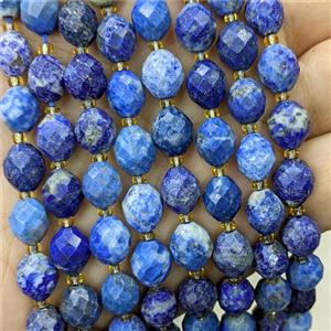 Natural Blue Lapis Lazuli Beads Faceted Rice, approx 8-10mm [GB23790]