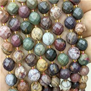 Picasso Jasper Beads Multicolor Faceted Rice, approx 8-10mm [GB23798]