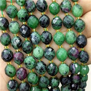 Natural Zoisite Beads Green Faceted Rice, approx 8-10mm [GB23805]