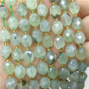 Natural Green Prehnite Beads Faceted Rice, approx 8-10mm [GB23821]