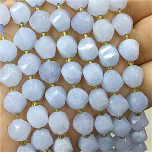 Grayblue Jade Twist Beads Dye, approx 9-10mm [GB23837]