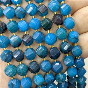 Jade Twist Beads Blue Dye, approx 9-10mm [GB23840]
