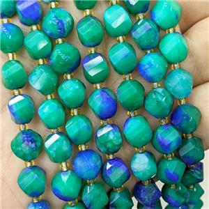 Green Jade Twist Beads Dye, approx 9-10mm [GB23845]