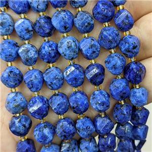 Marble Twist Beads Blue Dye, approx 9-10mm [GB23850]