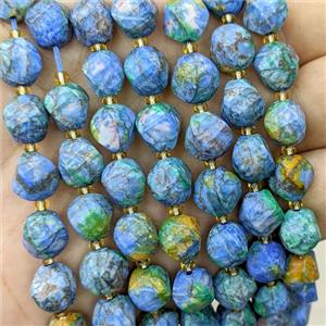 Synthetic Turquoise Twist Beads Blue Dye, approx 9-10mm [GB23863]