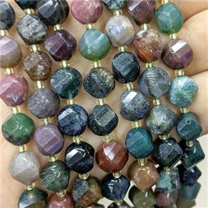 Natural Indian Agate Twist Beads Multicolor, approx 9-10mm [GB23876]