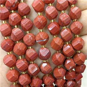 Natural Red Jasper Twist Beads, approx 9-10mm [GB23877]