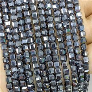 Terahertz Stone Cube Beads Faceted, approx 4mm [GB23887]