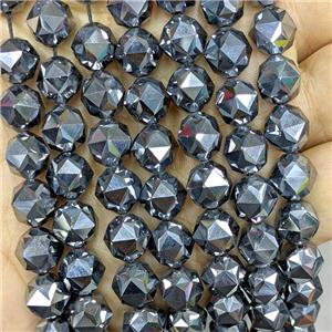 Natural Terahertz Stone Beads Cut Round, approx 12mm [GB23888-12MM]