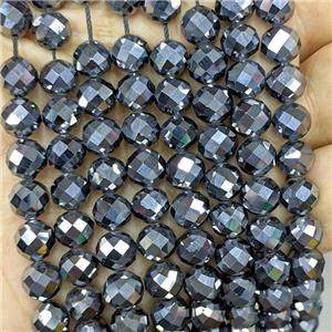 Natural Terahertz Stone Beads Faceted Round, approx 4mm [GB23891-4MM]