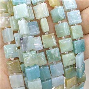 Natural Chinese Amazonite Square Beads, approx 10mm [GB23903]