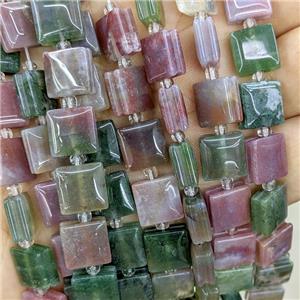 Natural Indian Agate Square Beads, approx 10mm [GB23905]