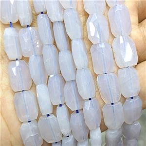 Natural Blue Chalcedony Beads Faceted Rectangle, approx 9-13mm [GB23916]
