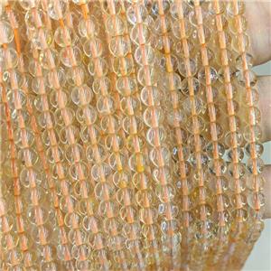 Natural Yellow Citrine Beads Smooth Round A-Grade, approx 5mm [GB23931]