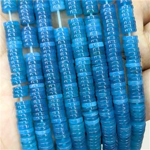 Blue Dye Jade Heishi Beads, approx 1x6mm [GB23940]