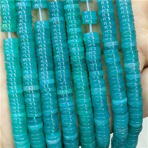 Teal Jade Heishi Beads Dye, approx 1x6mm [GB23943]