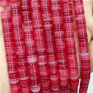 Red Jade Heishi Beads Dye, approx 1x6mm [GB23947]