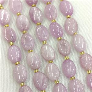Natural Kunzite Oval Beads Purple, approx 10-14mm [GB23985]
