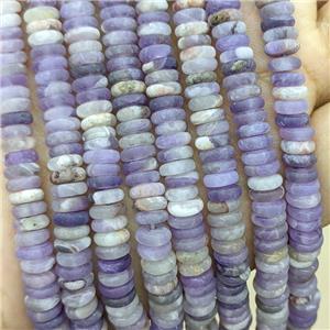 Dogtooth Amethyst Heishi Beads Purple Matte, approx 6mm [GB24010]