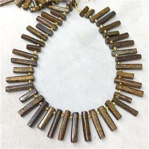 Natural Bronzite Stick Beads Topdrilled, approx 7-30mm [GB24044]