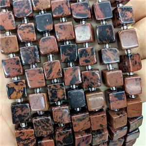 Natural Autumn Jasper Cube Beads, approx 8mm [GB24076]