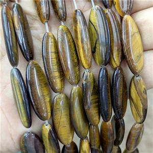 Natural Tiger Eye Stone Oval Beads, approx 12-30mm, 13pcs per st [GB24101]