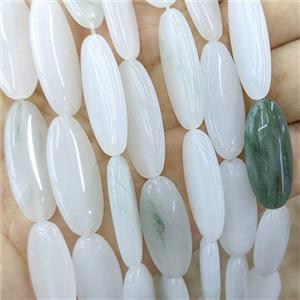 Natural Chinese Nephrite Jade Oval Beads White, approx 12-30mm, 13pcs per st [GB24106]