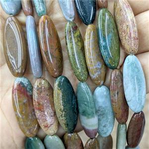 Natural Ocean Agate Oval Beads Multicolor, approx 12-30mm, 13pcs per st [GB24112]