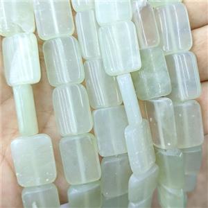 Natural Chinese Nephrite Jade Rectangle Beads Lt.green, approx 13-18mm [GB24118]