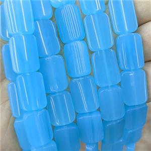 Blue Jadeite Glass Crystal Rectangle Beads, approx 13-18mm [GB24121]