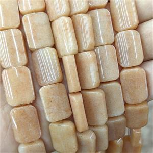 Natural Peach Aventurine Rectangle Beads, approx 13-18mm [GB24122]