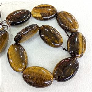 Natural Tiger Eye Stone Oval Beads, approx 30-45mm [GB24162]