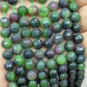 Jade Beads Dye faceted Round Green, approx 8mm [GB24179]