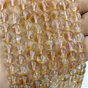 Natural Yellow Citrine Beads Smooth Round AA-Grade, approx 8mm [GB24264]