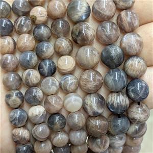 Natural Black Sunstone Beads Smooth Round, approx 8mm [GB24286-8MM]