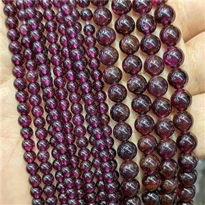 Natural Purple Garnet Beads Smooth Round, approx 4mm [GB24289-4MM]