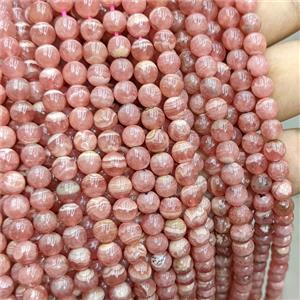 Natural Pink Argentina Rhodochrosite Beads Smooth Round, approx 6mm [GB24303]