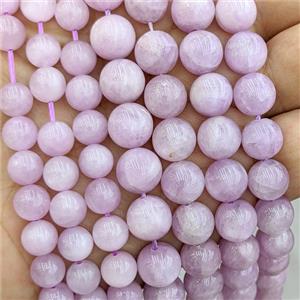 Natural Kunzite Beads Lavender AA-Grade Smooth Round, approx 7mm [GB24325-7MM]