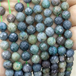 Silica Chrysocolla Beads Green Faceted Round, approx 8mm [GB24331]