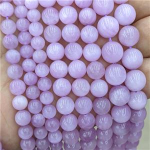 Natural Lavender Kunazite Beads Smooth Round AA-Grade, approx 8mm [GB24338-8MM]