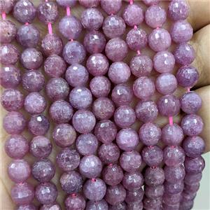 Natural Ruby Beads Red Faceted Round, approx 7mm [GB24342]