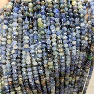 Natural Blue Kyanite Beads Faceted Rondelle, approx 4x6mm [GB24351]