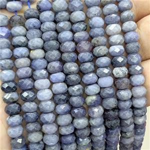 Natural Blue Tanzanite Beads Faceted Rondelle B-Grade, approx 5x7mm [GB24386]