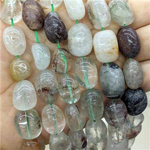 Natural Chlorite Crystal Quartz Chips Beads Freeform, approx 12-18mm [GB24404]